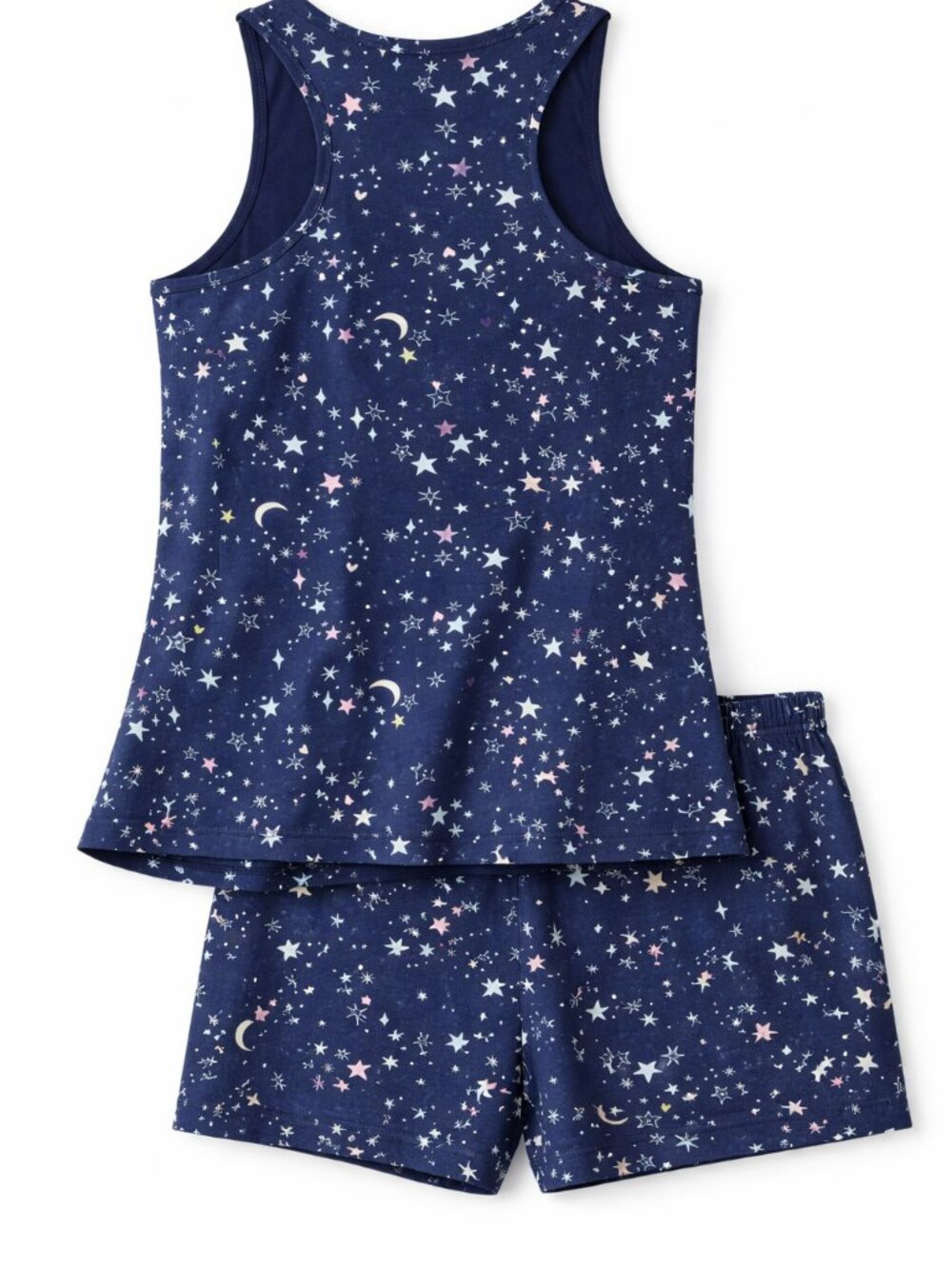 Joyspun Tank + Shorts Pajama Set Navy Celestial Size L NWT - Picture 4 of 6